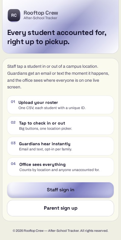 Rooftop Crew website preview